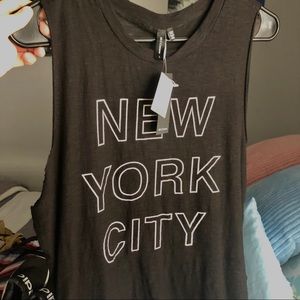black new york city urban outfitters tank top